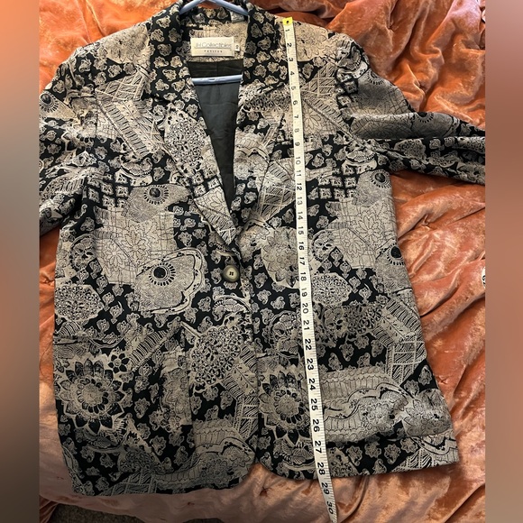 JH Collectibles Petite Linen Long Blazer Vintage Funky Fun Angie Style Retro - Picture 4 of 6